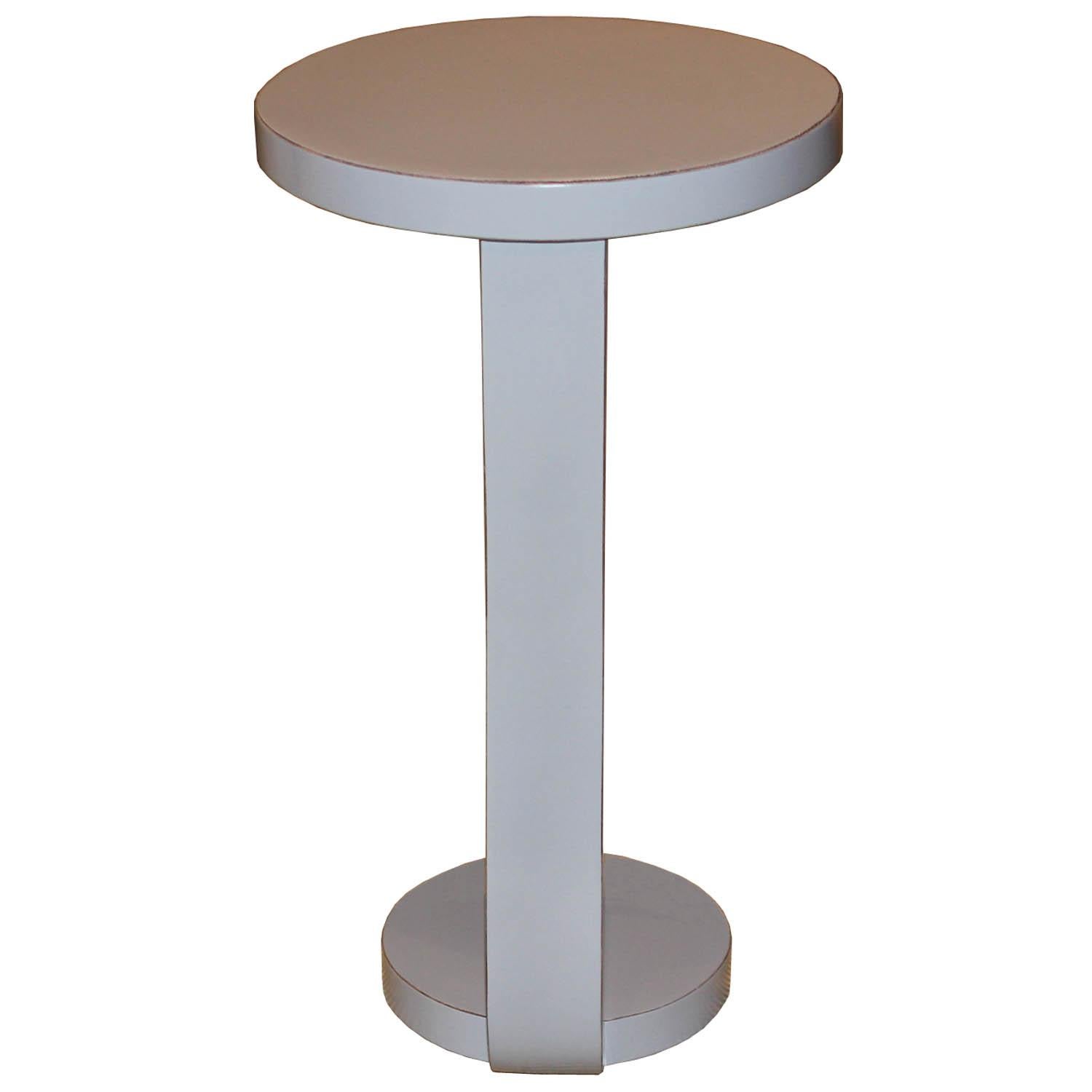 Round Gray Cocktail Table (Holz)