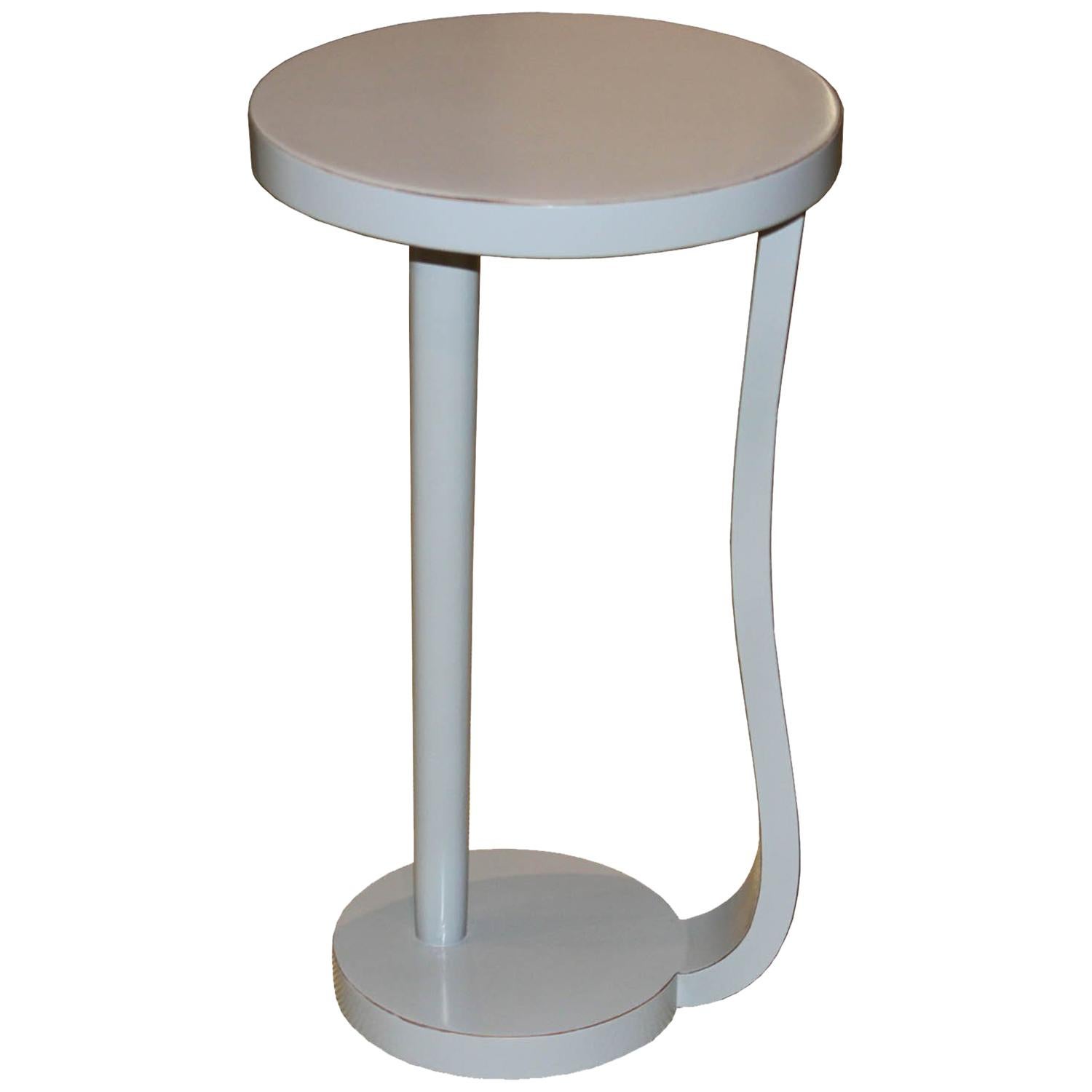 Round Gray Cocktail Table