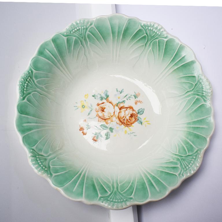 cabbage leaf bowl ceramic
