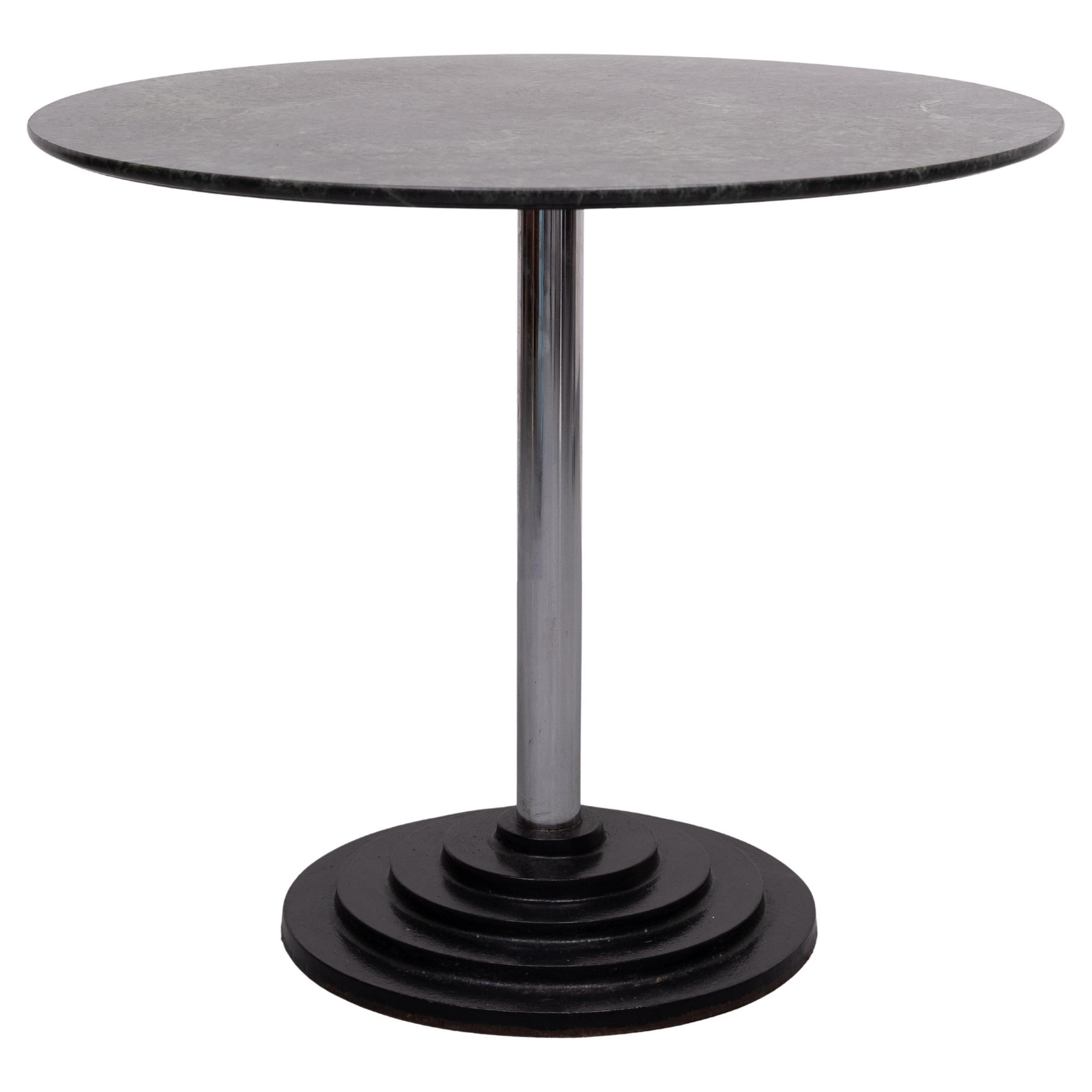 round Green Marble dining table  1980s Italy