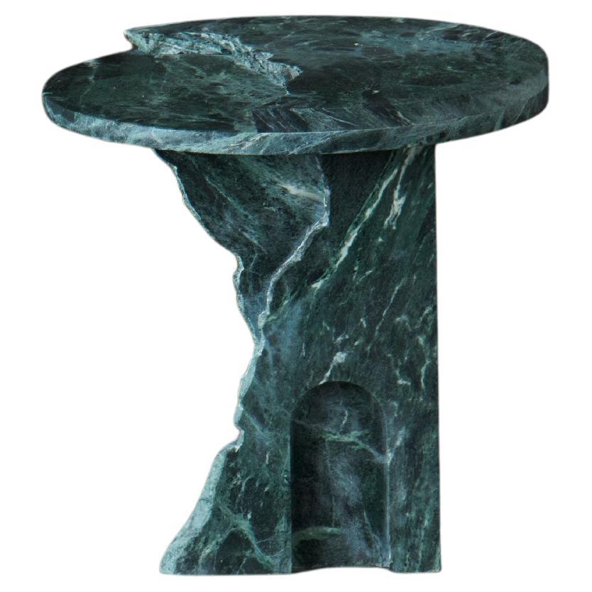 Round Green Marble Side Table