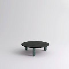 Round Green Marble "Sunday" Coffee Table, Jean-Baptiste Souletie