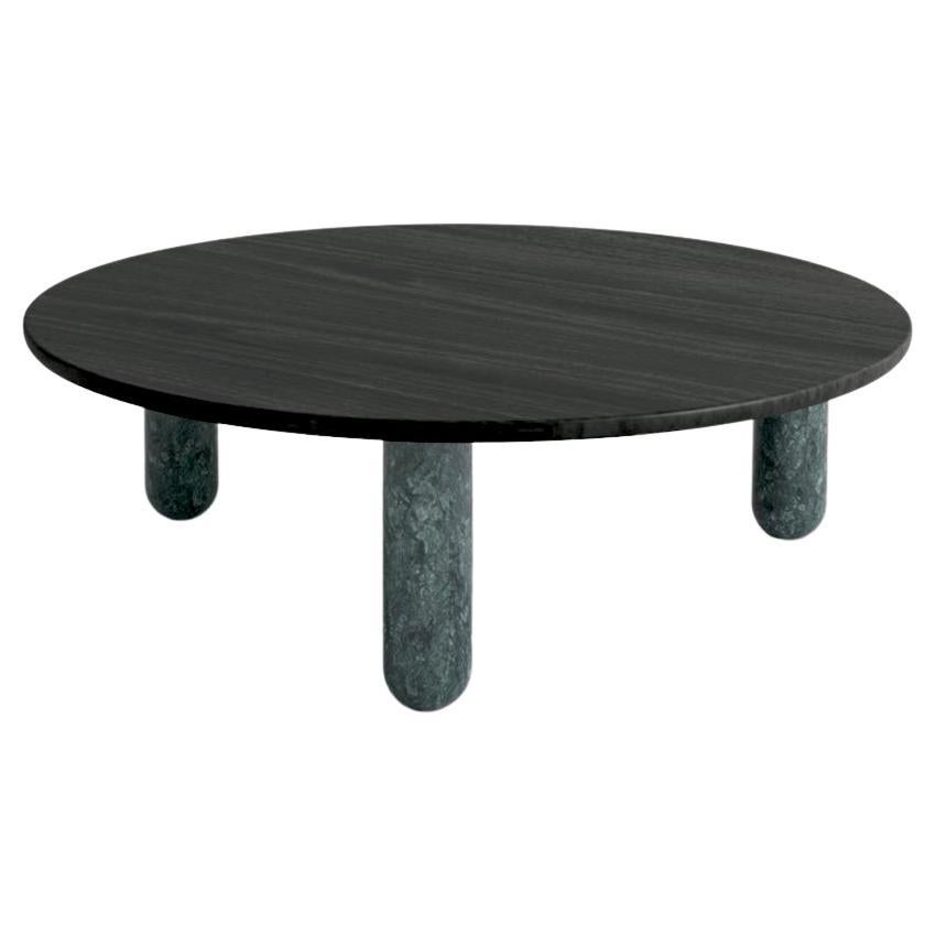 Round Green Marble "Sunday" Coffee Table, Jean-Baptiste Souletie For Sale