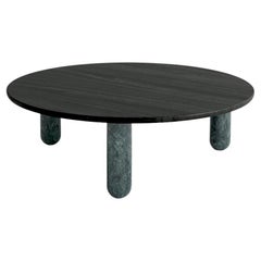 Round Green Marble "Sunday" Coffee Table, Jean-Baptiste Souletie