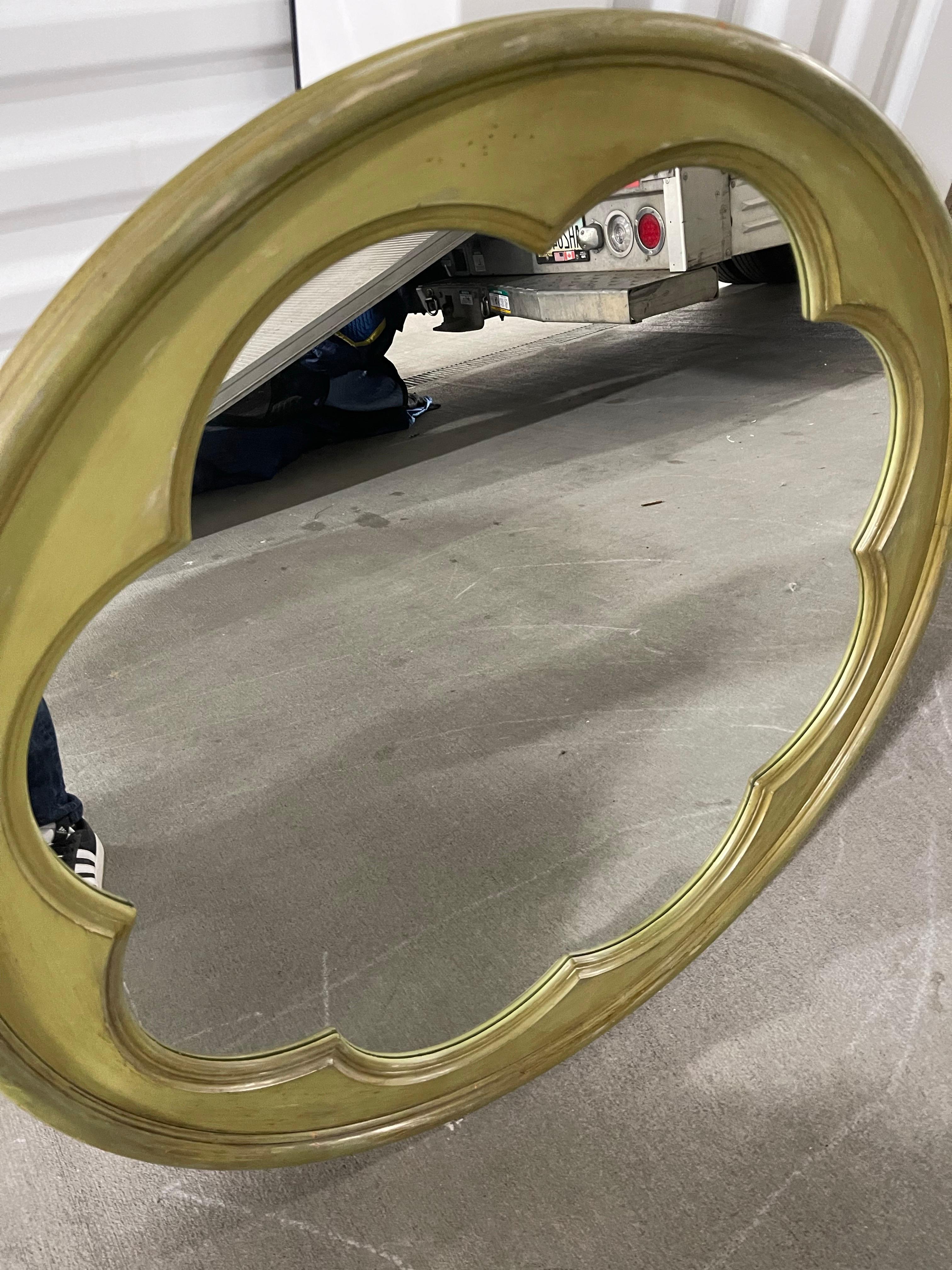 XXIe siècle et contemporain Miroir rond lavé en vert, 21e siècle en vente