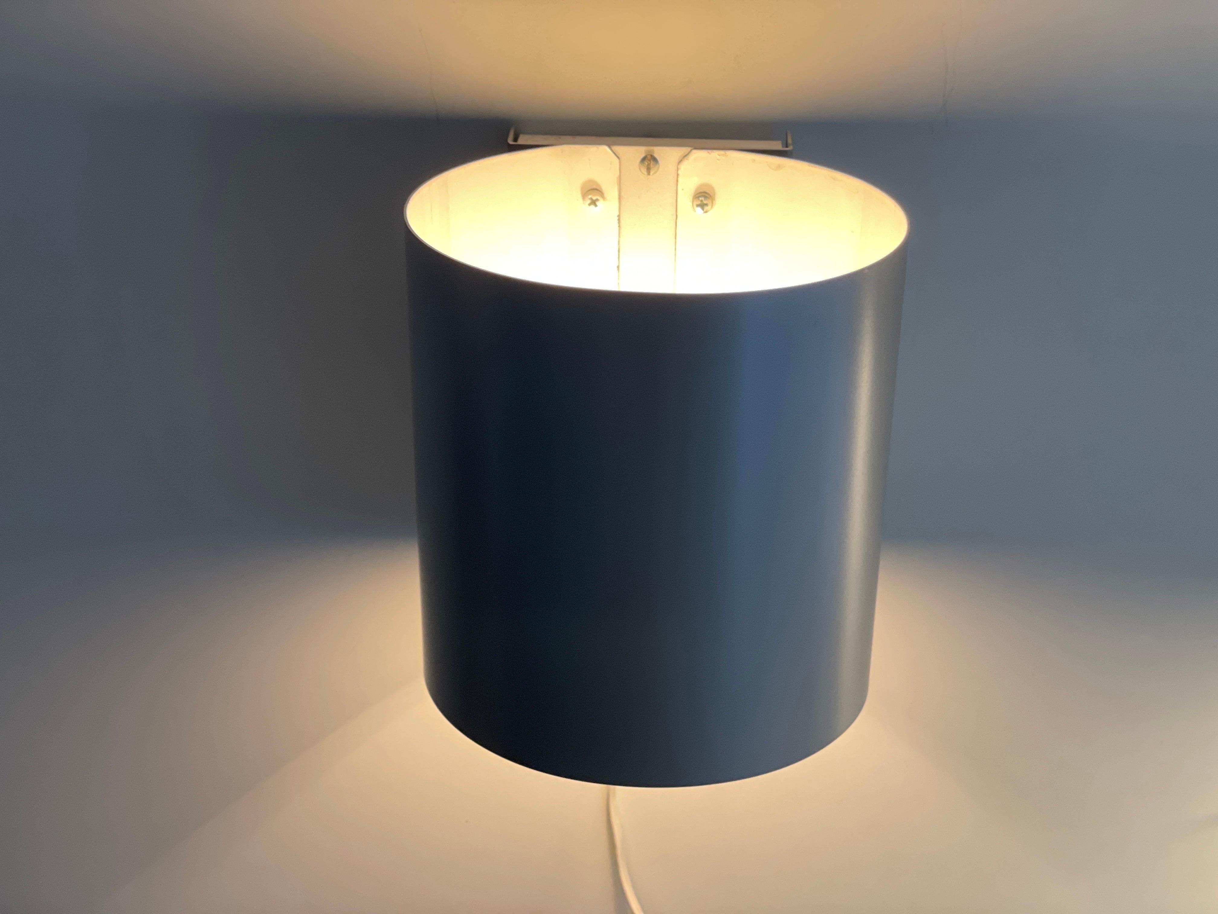 Coppia di lampade rotonde in metallo grigio, anni '60, Germania in vendita 7