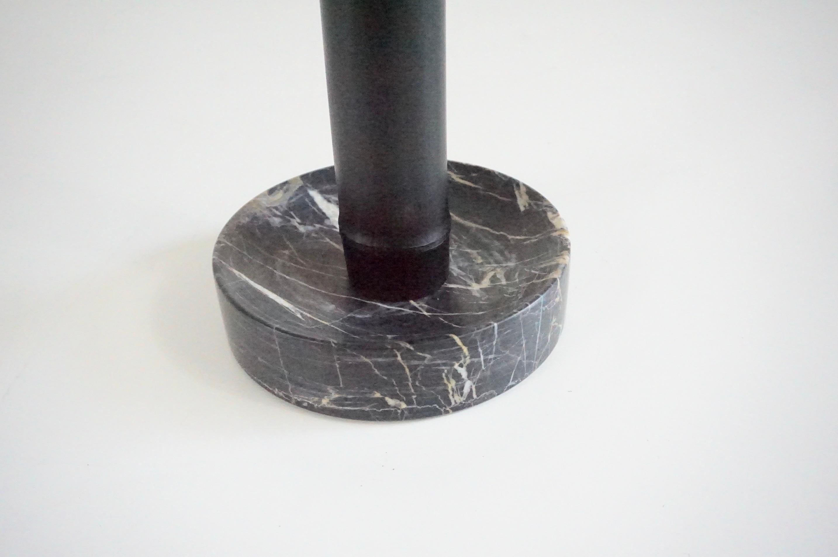 Round Gueridon Side Table marble, bamboo and brass, C-NOIRE, Lorenzo Ciompi 2025 For Sale 3
