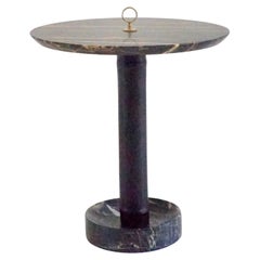 Round Gueridon Side Table marble, bamboo and brass, C-NOIRE, Lorenzo Ciompi 2025