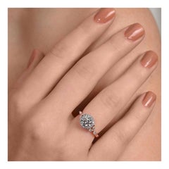 Anello a forma di cerchio con foglie di baia di moissanite Anello solitario in argento 925 per donna
