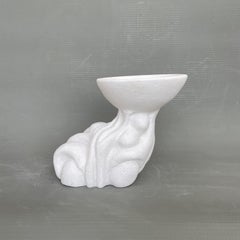 Round Hand Carved Marble Vessel by Tom Von Kaenel