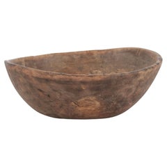 Round Hand Carved Swedish Rootwood Bowl