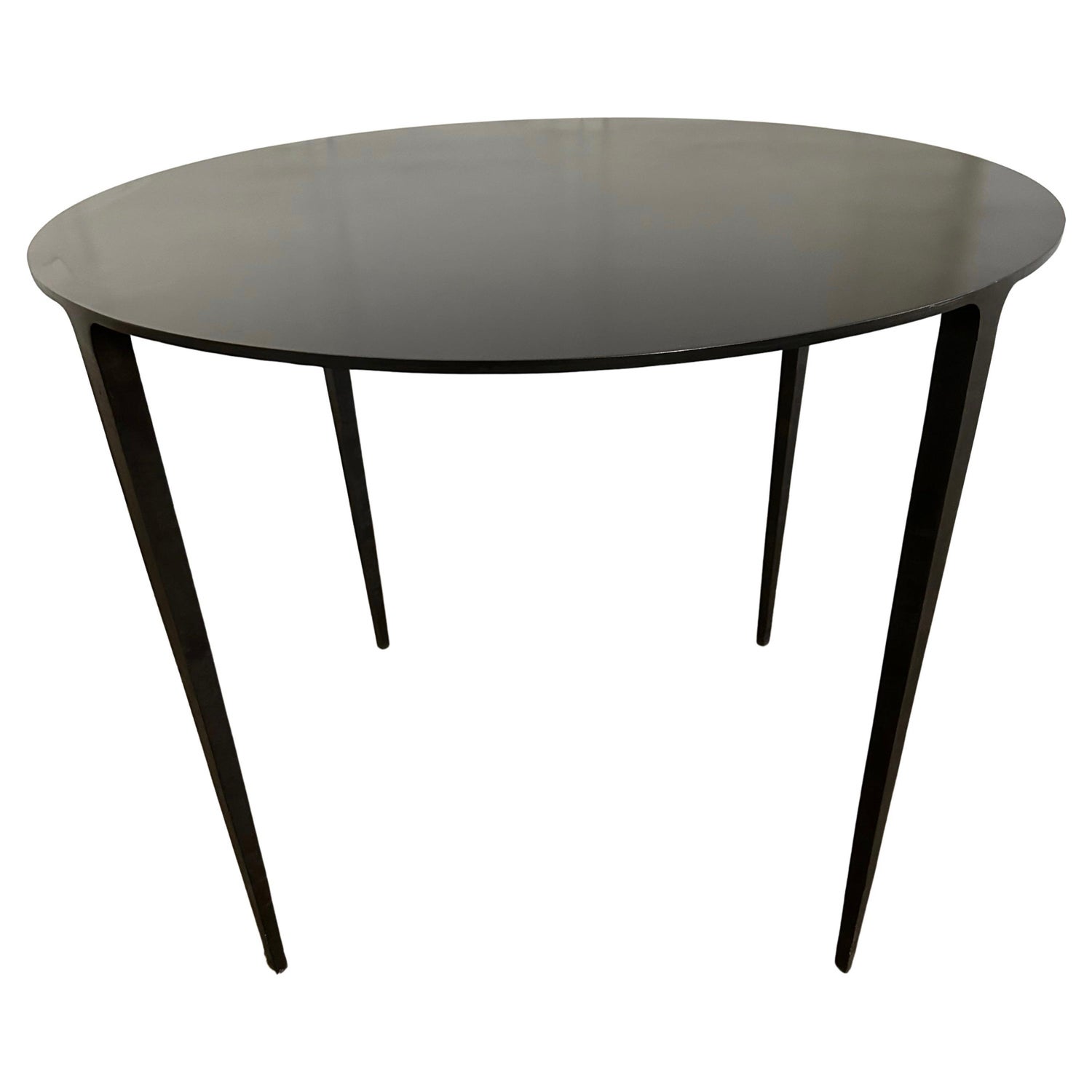 Round Glass-Top Center or Dining Table For Sale at 1stDibs