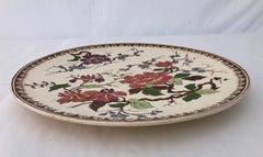 Round Hand Painted Porcelain Imari Platter with Floral Motif
