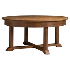 Round Heals Oak Dining Table, England 1930