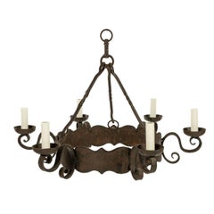 Round Heavy Iron Chandelier