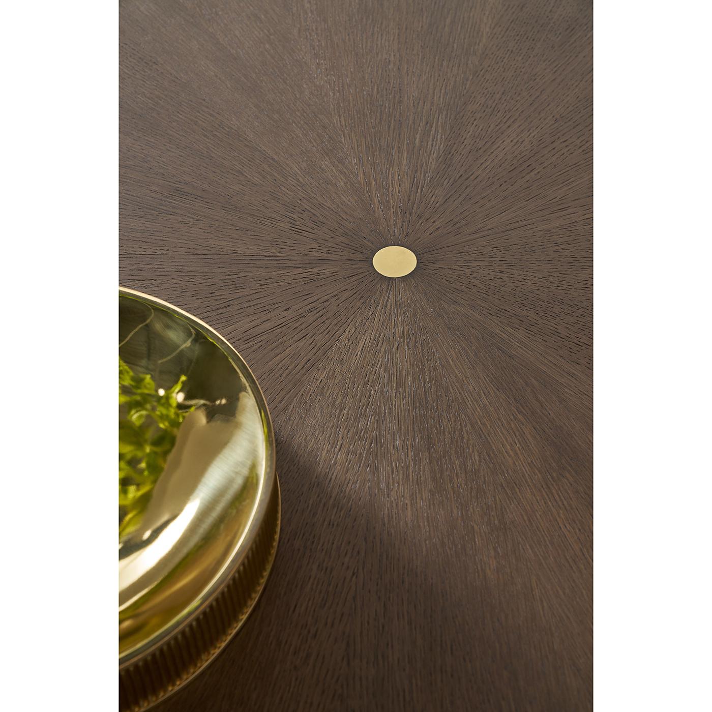 Vietnamese Round Hollywood Regency Dining Table - Dark Mink For Sale