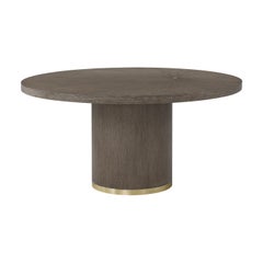 Round Hollywood Regency Dining Table - Dark Mink