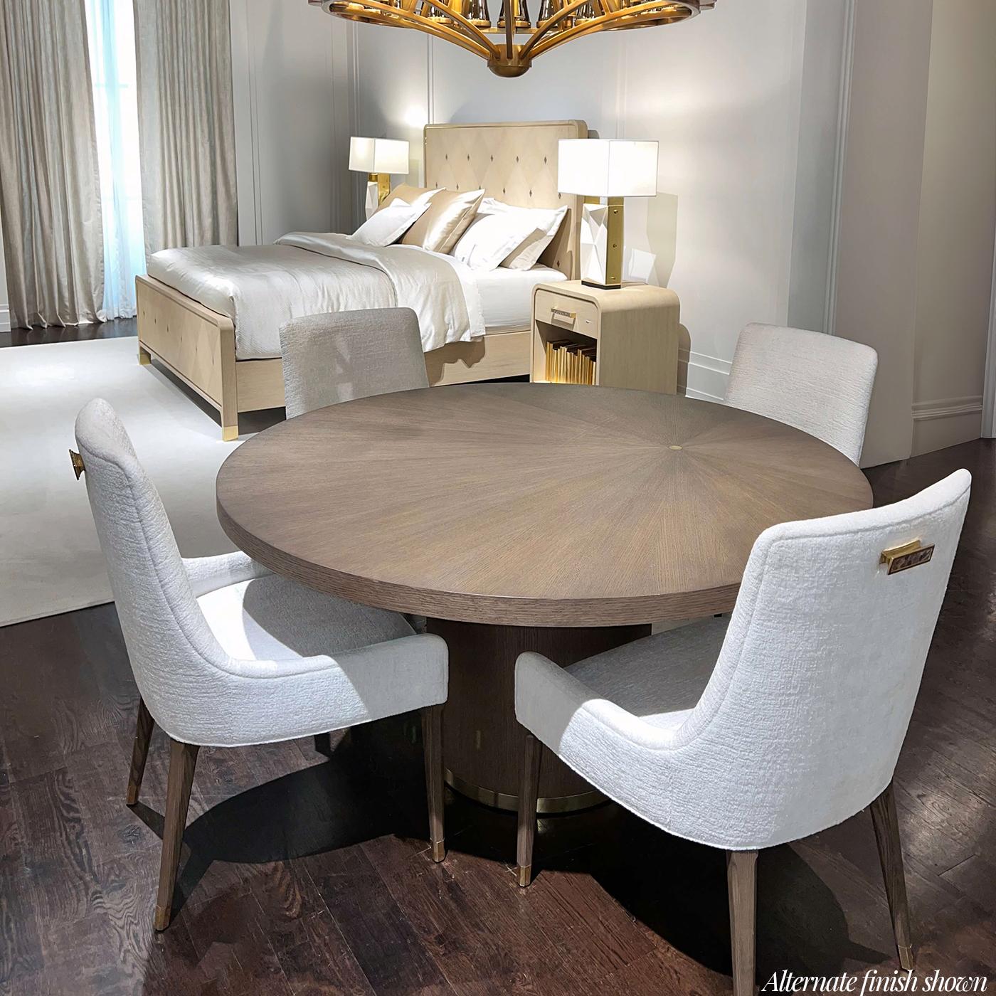 Contemporary Round Hollywood Regency Dining Table For Sale