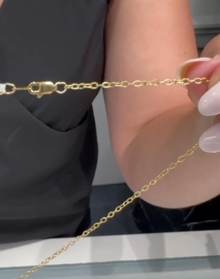 Collier de paix en nid d'abeilles en or jaune 18K en vente 4