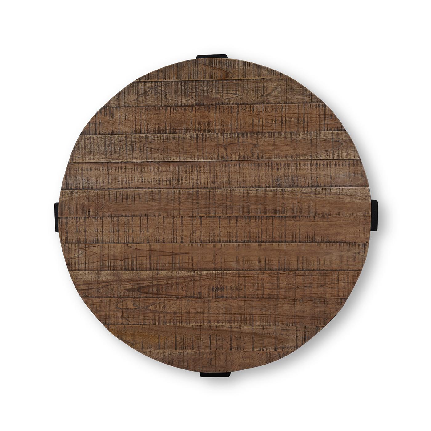 Asiatique Table basse industrielle ronde en vente