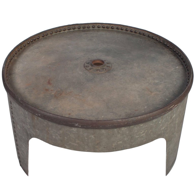 Round Industrial Coffee Table For Sale At 1stdibs