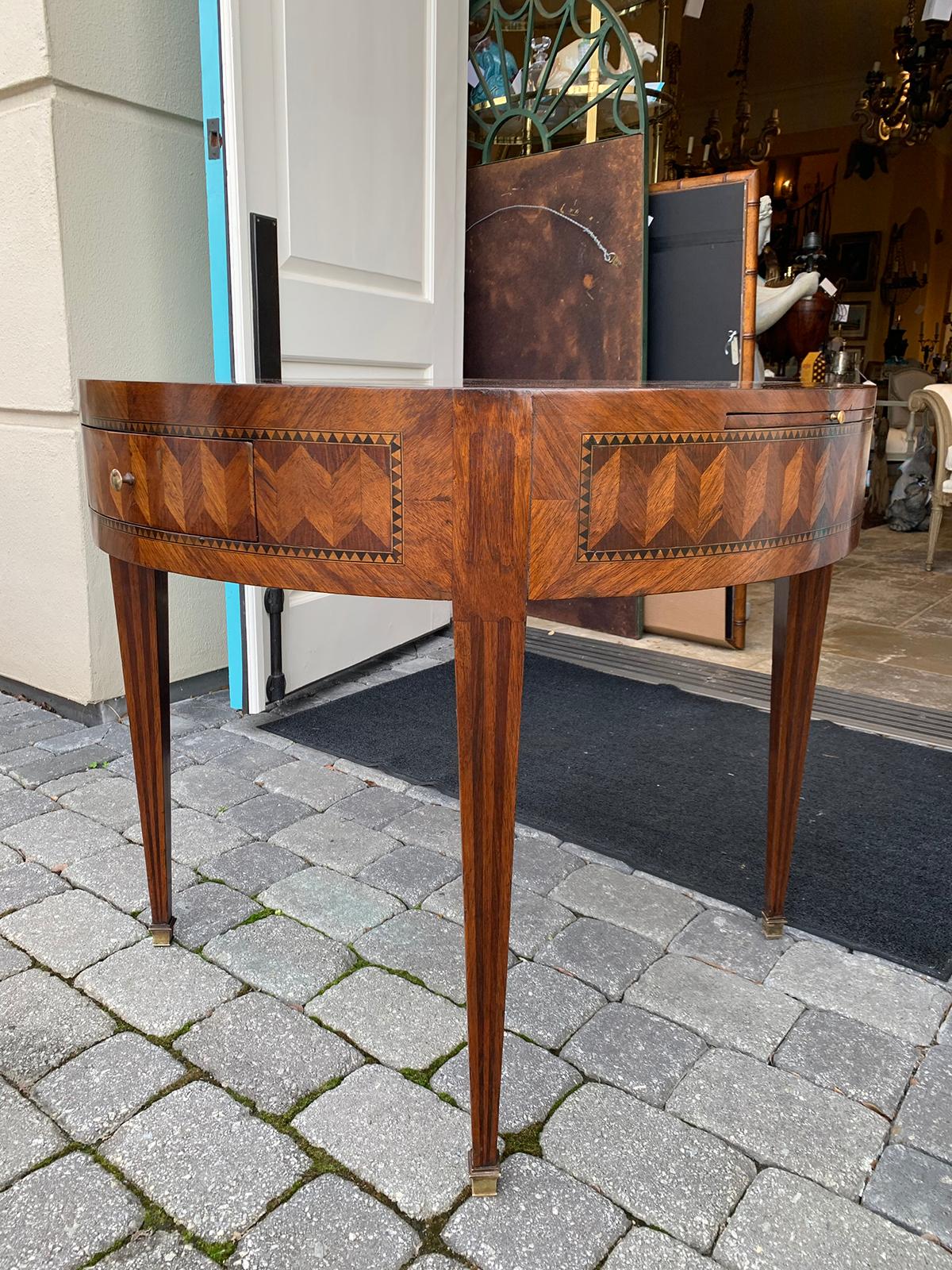 Round Inlaid Table circa 1880s-1920s, Possibly Italian 5