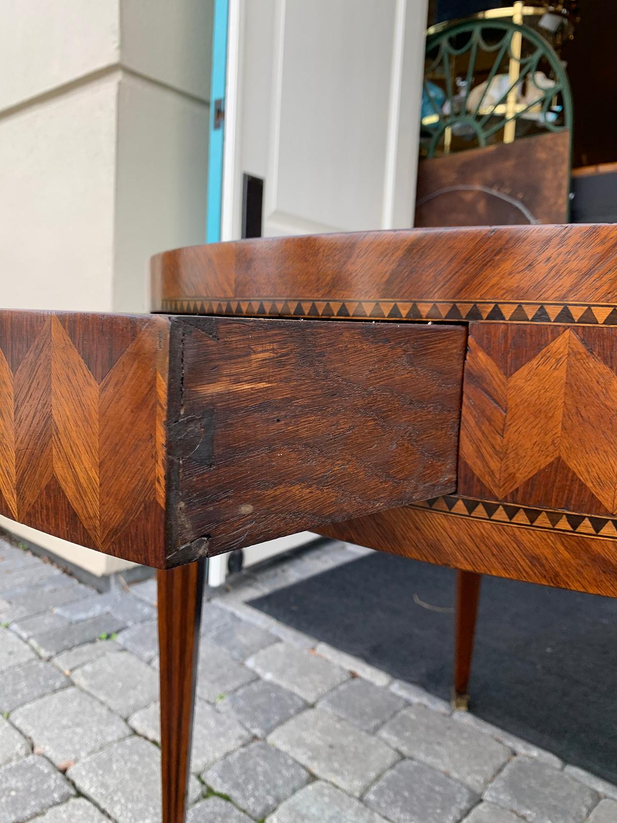 19th Century Round Inlaid Table circa 1880s-1920s, Possibly Italian