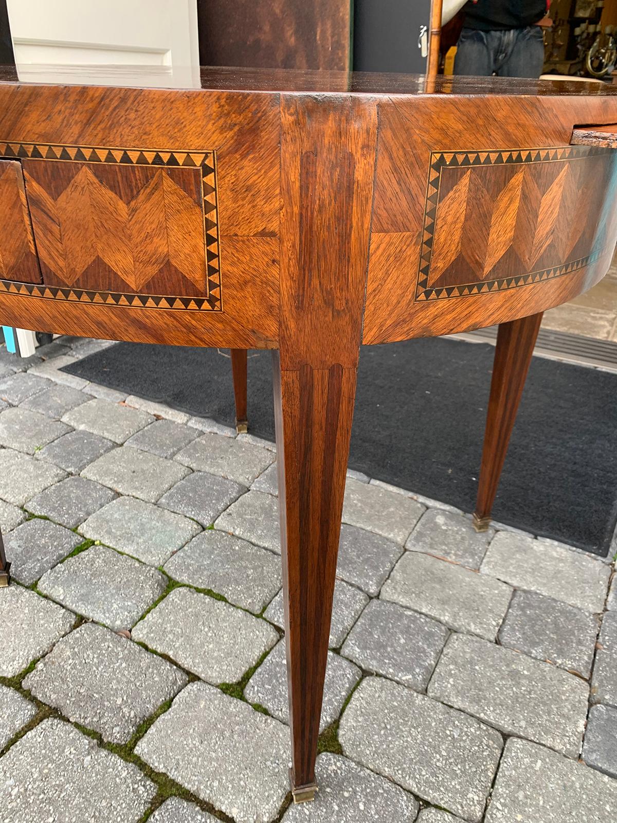 Round Inlaid Table circa 1880s-1920s, Possibly Italian 1