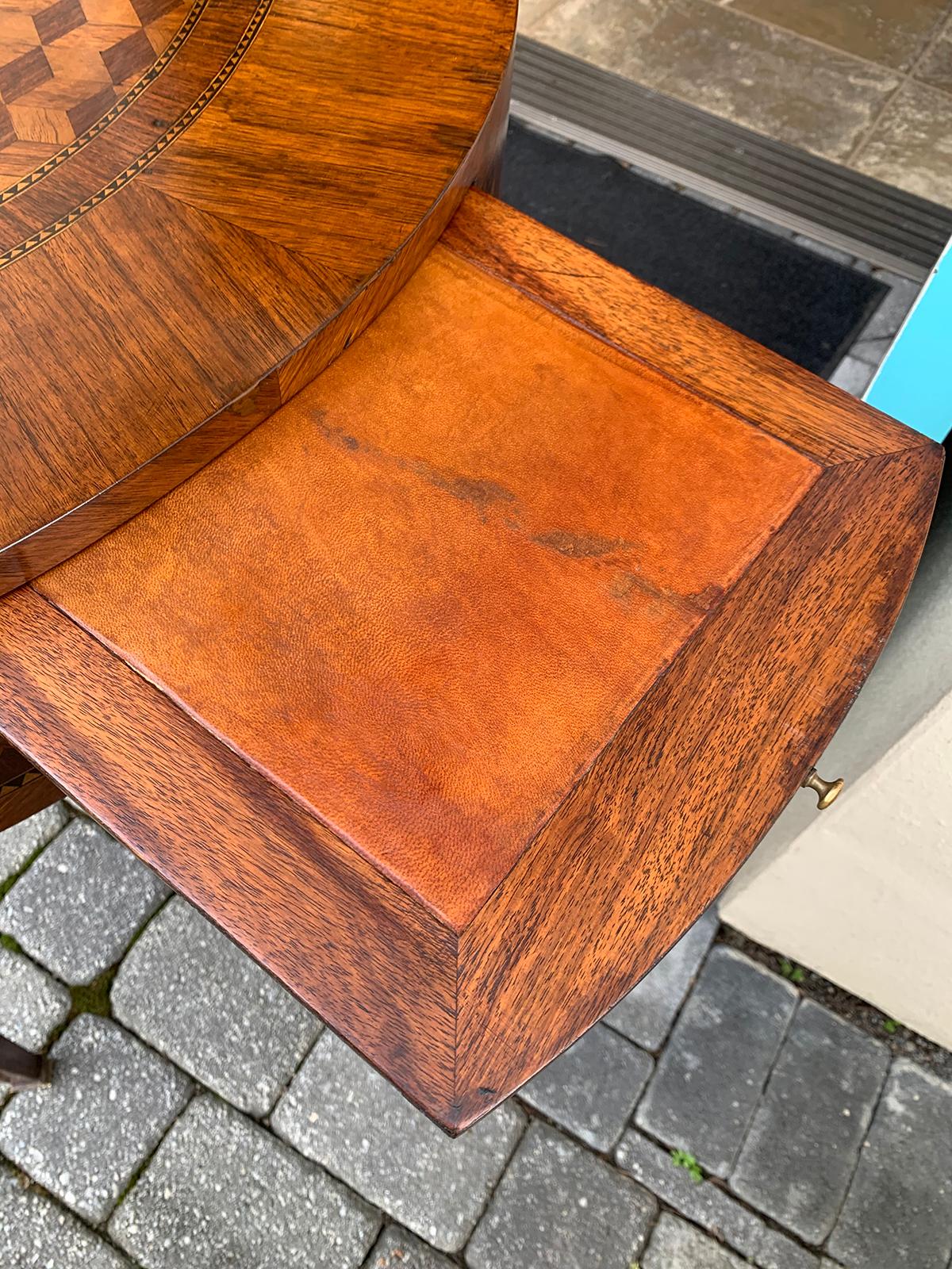 Round Inlaid Table circa 1880s-1920s, Possibly Italian 3