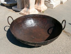 Round Iron Floor Container with Handles