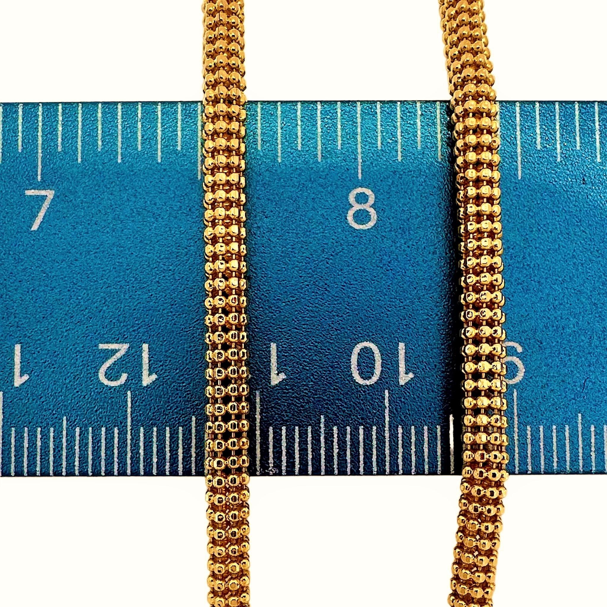 Round Italian 14K Yellow Gold Flexible Neck Chain In Good Condition For Sale In Palm Beach, FL