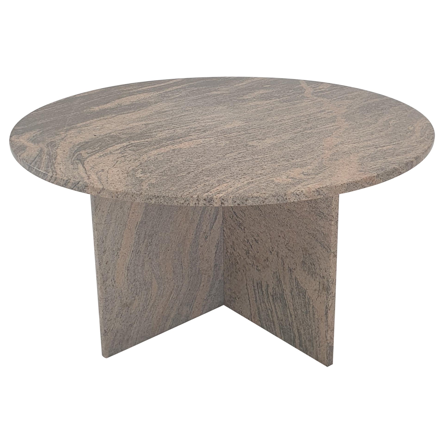 Table basse italienne ronde des années 1980