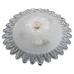 Round Italian Design Ceiling Lamp 1970s Flower 