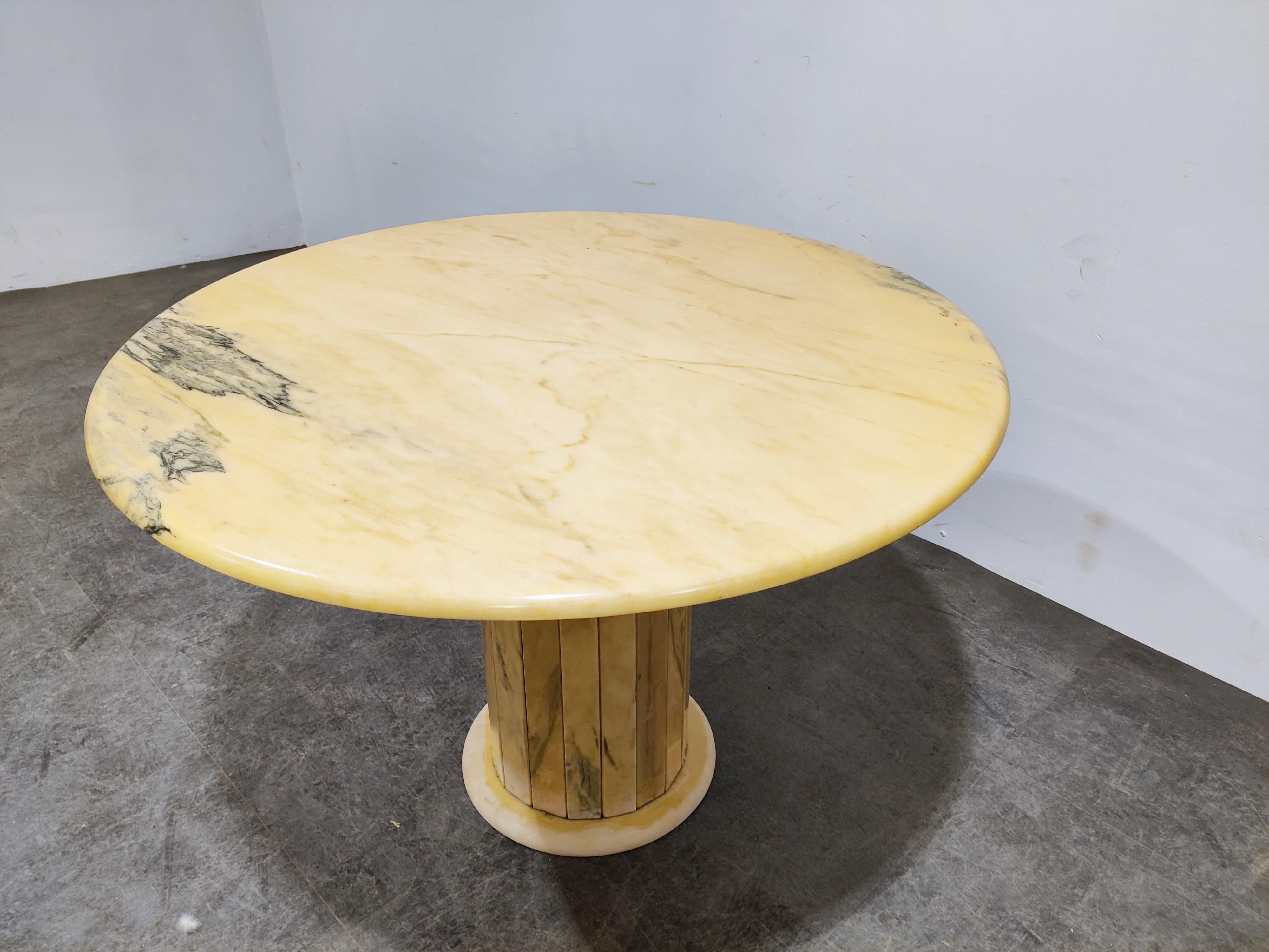 Late 20th Century Round Italian Marble Center Table, 1970s