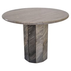 Round Italian Marble Coffee or Side Table, 1980''s