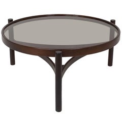 Table basse ronde moderne italienne Modèle 775 par Gianfranco Frattini pour Cassina