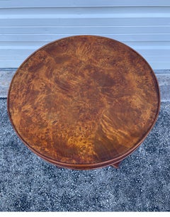 Round Italian Swan Side / Drinks Table with Burlwood Top