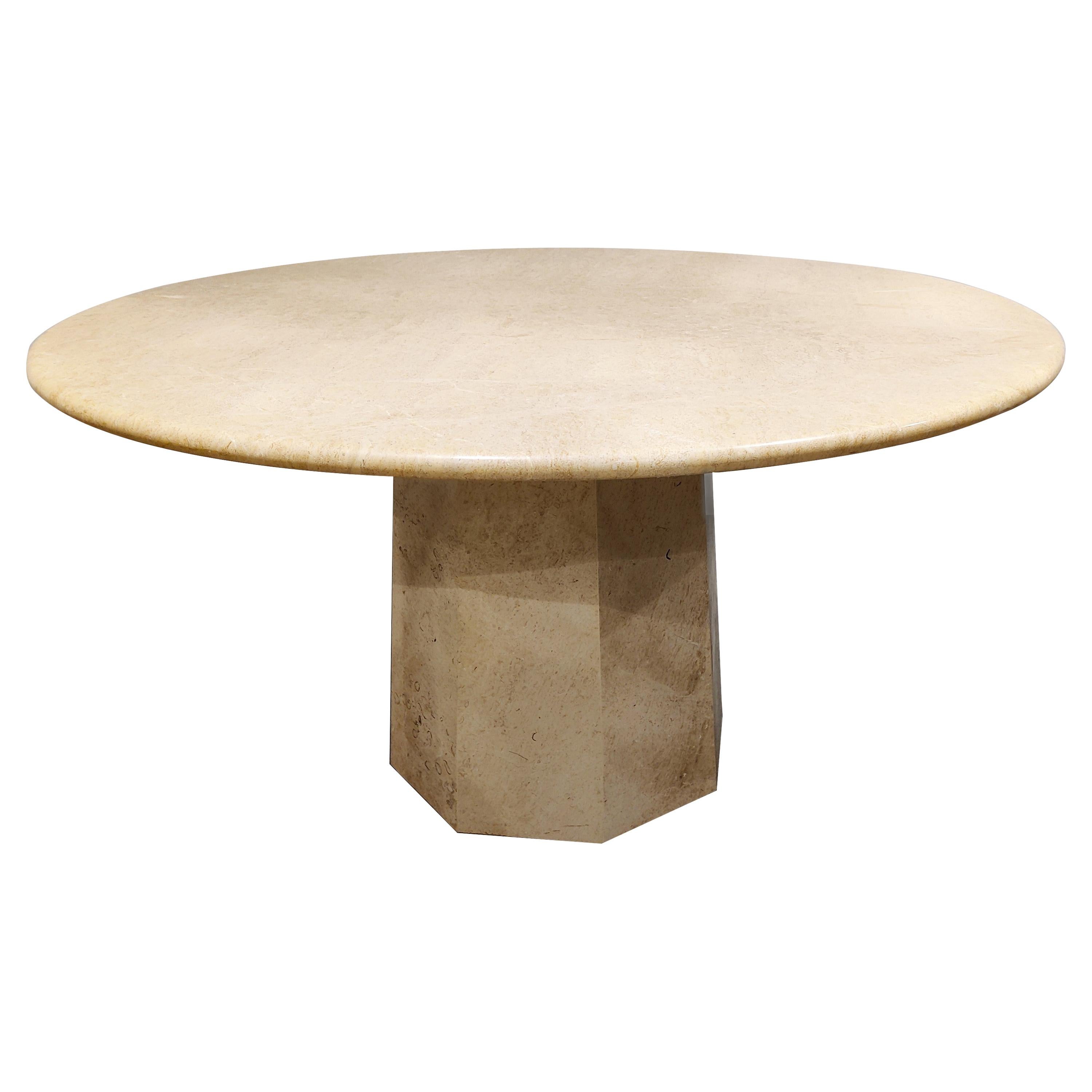 Postmodern Travertine Centre Table, 1970s at 1stDibs