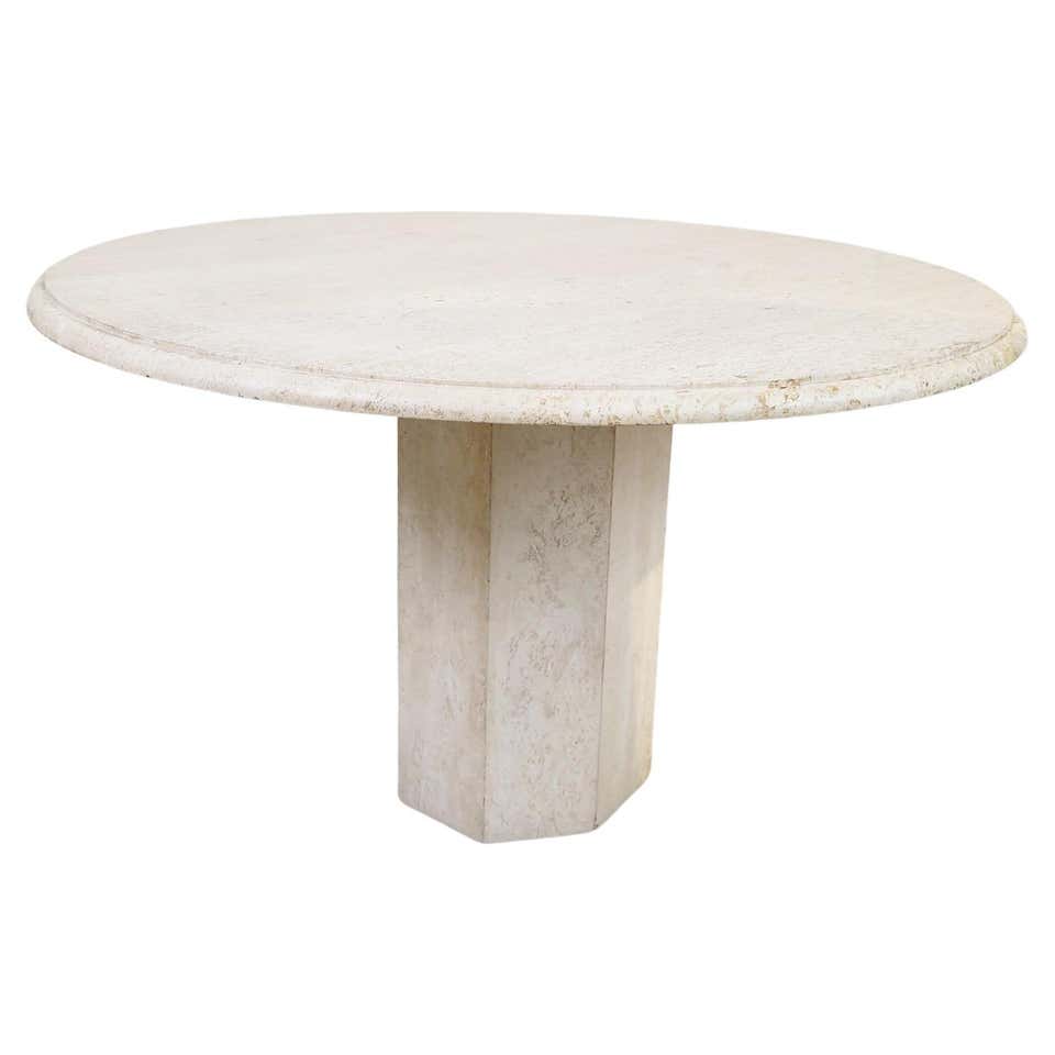 Travertine and Glass Dining Table Carlo Scarpa, Italy, 1970s For Sale ...