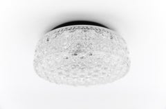 Round Knobbed Glass Flush Mount Light or Wall Lamp, Germany 1960s