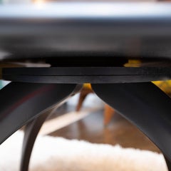 Round Lacquered Lazy Susan Coffee Table by Heywood Wakefield