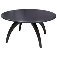 Vintage Round Lacquered Lazy Susan Coffee Table by Heywood Wakefield