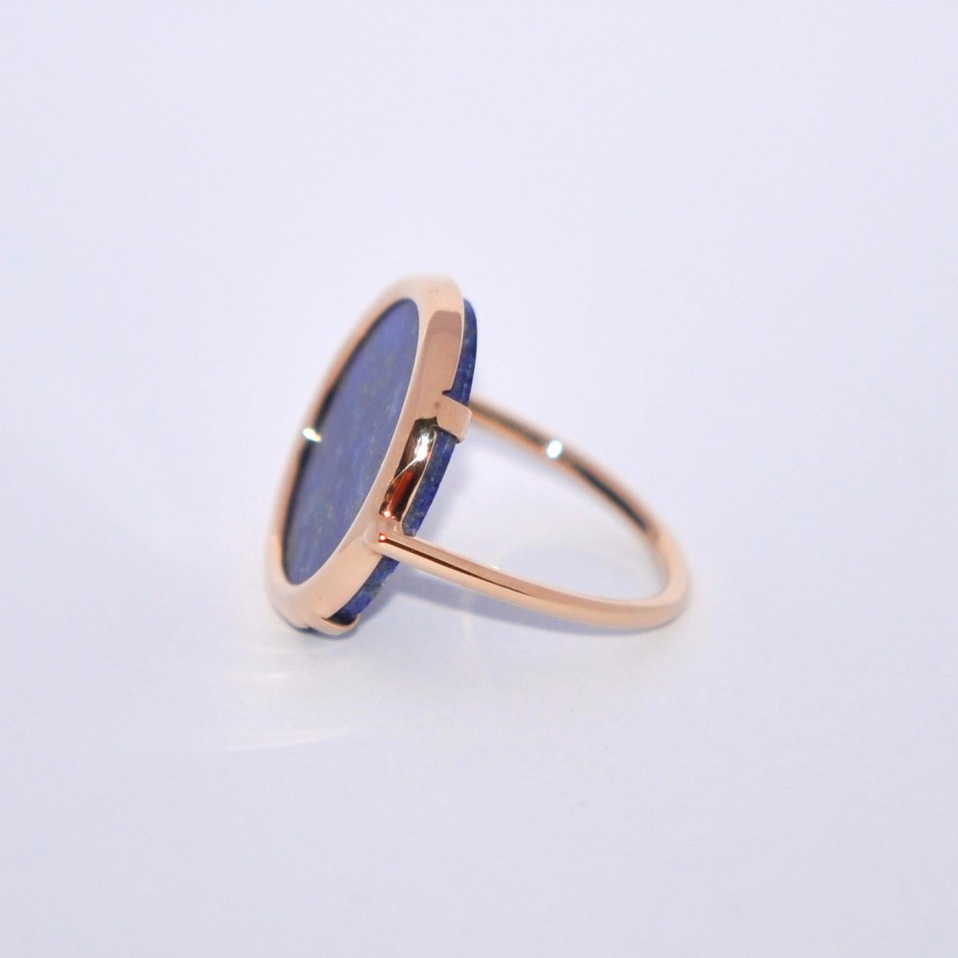 Discover this Round Lapis lazuli and Rose Gold 18 Karat Cocktail Ring.
Lapis Lazuli
Rose Gold 18 Karat
French Size  52
US Size 6
