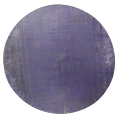 Round Lavender Hand Knotted Mohair Rug by Doris Leslie Blau