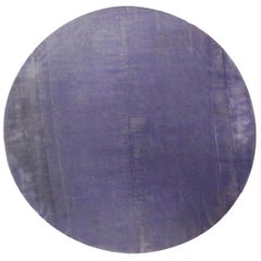 Round Lavender Hand Knotted Mohair Rug by Doris Leslie Blau