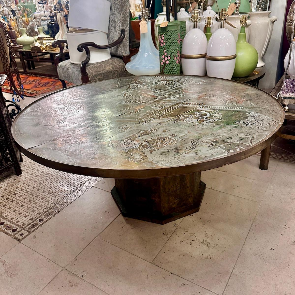 Milieu du XXe siècle Table basse ronde LaVerne en vente