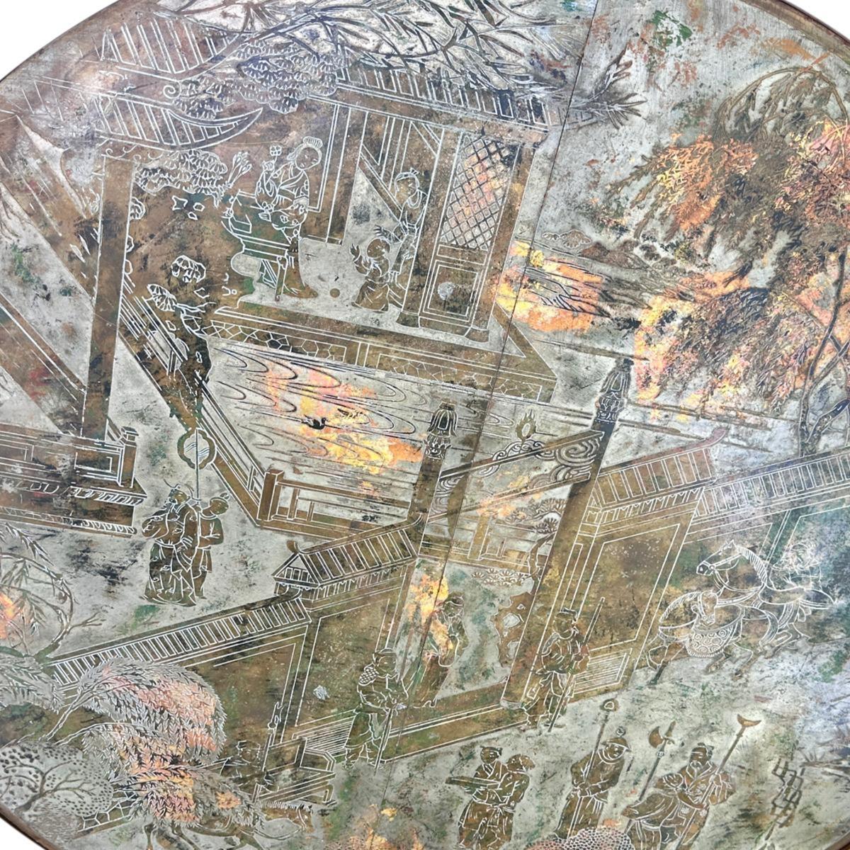 Métal Table basse ronde LaVerne en vente