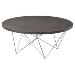 Round Leather Coffee Table