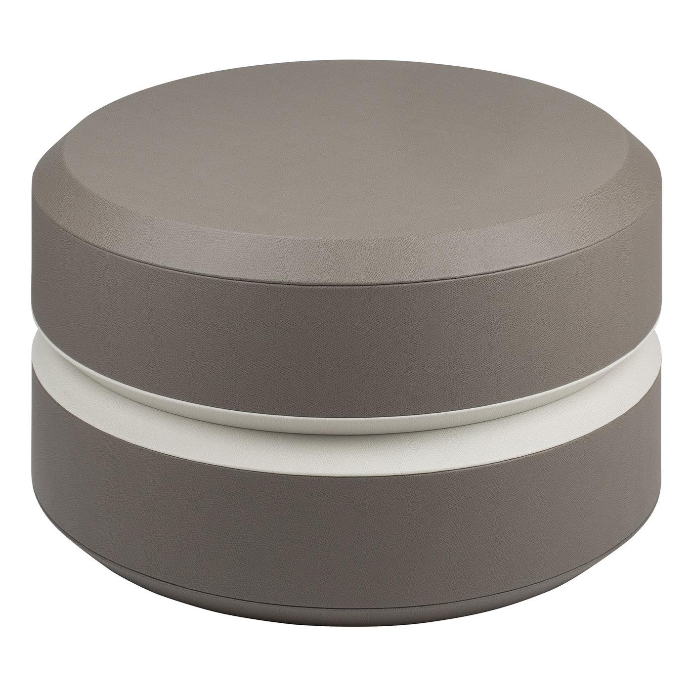 Round Leather Coffee Table, Yoyo by Stephane Parmentier for Giobagnara