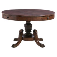 Round library table in vine wood - 19th century